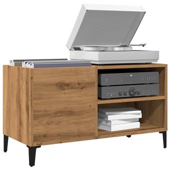 Armário para Discos vidaXL | 84,5x38x48cm | deriv madeira carvalho artisiano - 1