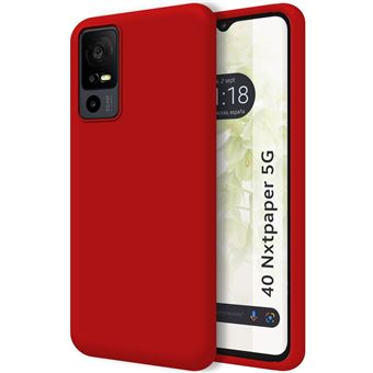 Capa de silicone líquido ultramacio Tumundosmartphone para TCL 40 NXTPAPER 5G | vermelha - 1