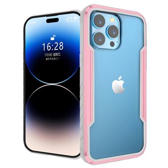 Capa de Silicone Nizzoe para iPhone 15 pro ? Transparente Borda Ouro rosa - 1