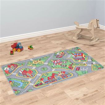 Tapete de Atividades vidaXL com Padrão de Estrada 133x190cm