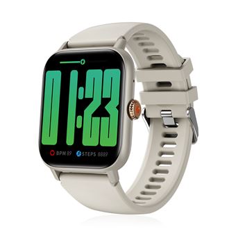 Smartwatch DAM QS13 | Notificações de Apps | Multidesportos | Chamadas Bluetooth | Monitor de glicose | Pressão e Oxigénio | 4,4x1,1x3,7 cm - Branco - 1