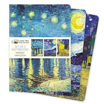 Vincent Van Gogh Set Of 3 Standard Notebooks By Flame Tree Publishing - 1