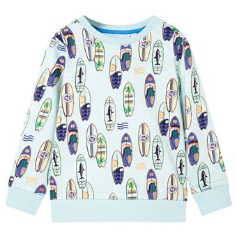 Sweatshirt para Criança vidaXL | Azul-Suave Mesclado | 7 - 8 Anos - 1