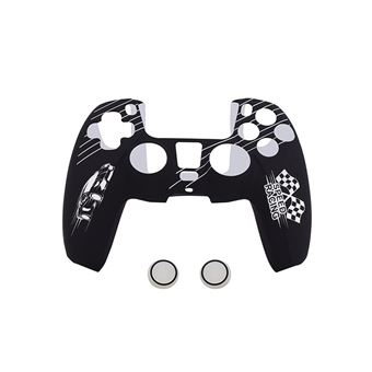 Capa Silicone HSMY com Grips para Comando PS5 - Preto e Branco - 1