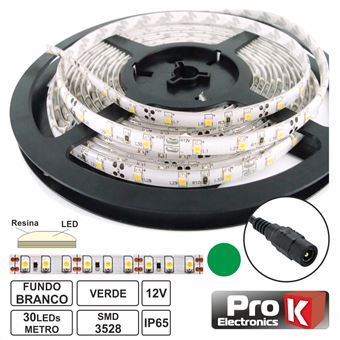 Fita LED Prok 150 3528 Impermeável Verde 12V 5M - 1