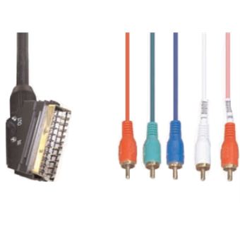 e+p VC 149 adaptador de cabo de vídeo 2 m 5 x RCA SCART (21-pin) Multi cor - 1