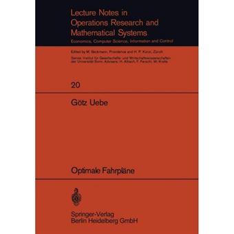 Optimale Fahrplane - Paperback / softback - 0 - 1