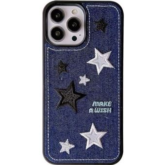Capa em Ganga Denim Antiimpacto | para Iphone X | Estrelas - 1