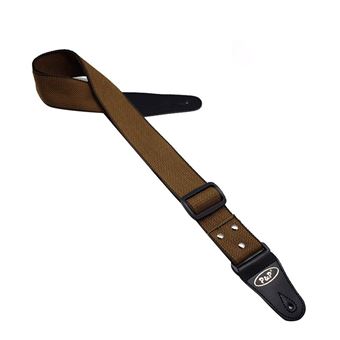 Correia para Guitarra Phonecare Smooth Cotton Algodão Ajustável - Castanho Claro - 1