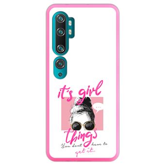 Capa Hapdey para Xiaomi Mi Note 10 - Note 10 Pro - CC9 Pro | Silicone Flexível em TPU | Design É coisa de menina, você entende? - Rosa