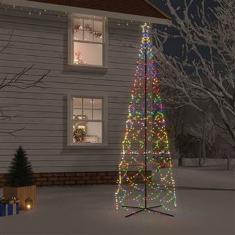 Árvore de Natal em Cone vidaXL | 1400 Luzes LED | 160x500 cm | Colorido - 1