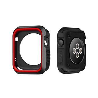 Capa de Proteção Reforçada G4M para Apple Watch Series SE - 40mm - Preto / Vermelho - 1