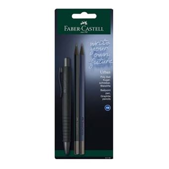 Conjunto de Canetas e Lápis Faber-Castell 241192 | Preto - 1