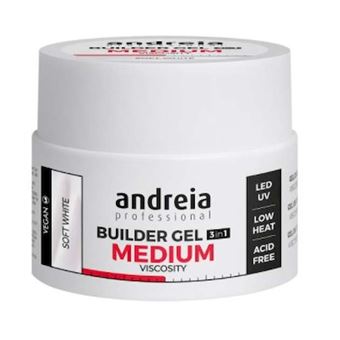 Gel Andreia Contrução V. Média Builder Gel Medium Viscosity Soft White | 44 g - 1