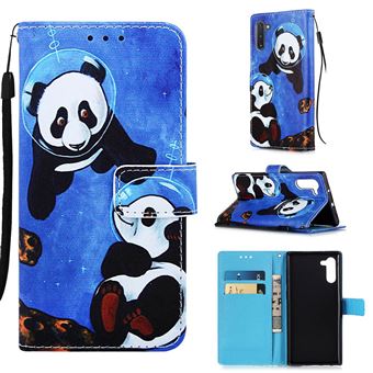 Capa Magunivers PU + TPU Impressão Padrão com Apoio Pandas para Samsung Galaxy Note 10/Note 10 5G