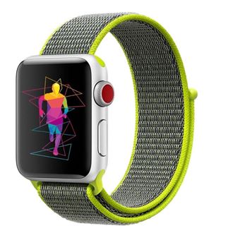 Bracelete Swissten | para Apple Watch 38-41mm | Nylon Velcro Verde neon - 1