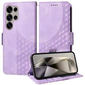 Capa FLOODKING para Samsung Galaxy S25 Ultra | Design Acolchoado | Couro PU Premium | Roxo - 1
