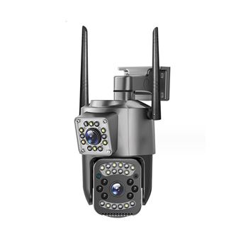 Câmara de segurança SZSMART V383 WIFI 6MP Lente dupla de 360°IP65 - preto - 1