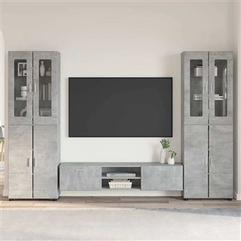 Conjunto de Móvel de TV vidaXL FLORIN | Cinzento Madeira processada - 1