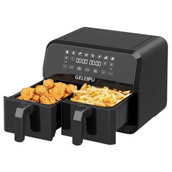Fritadeira Sem Óleo GELEIPU|DL28 | Potência 1800W | Capacidade 10L | 8 Modos de Cozimento | Preto - 1