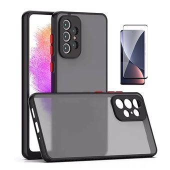 Kit Capa Traseira Proteção Camara + Película de Vidro Temperado Gorilasglass Curvado Gift4Me para Samsung Galaxy S23 Ultra | Preto - 1