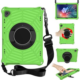 Capa e TPU Textura teia de aranha, Anti-riscos, EVA com Suporte e Alça de ombro Verde Magunivers para Lenovo Tab M10 TB-X505F/TB-X605F 10.1 inch - 1