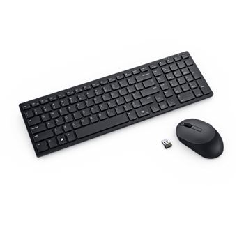 Teclado Wireless + Rato DELL Teclado e rato compactos e silenciosos Pro — KM555 - russo (QWERTY) | Idioma: Russo | Preto - 1