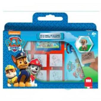 Kit com Carimbos e Canetas de Cor Patrulha Pata em forma de casa - 1