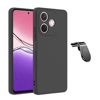 Kit Suporte L + Capa Silicone Líquido Phonecare para Oppo A5 Pro 4G | Preto - 1