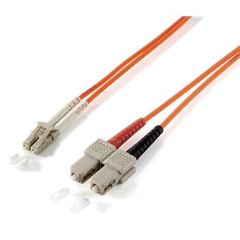 Cabo de Fibra Ótica Equip LC/S? 62.5/125µm 1.0m | Laranja - 1