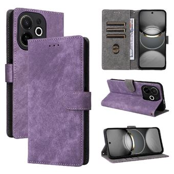 Capa ZURSANA para Tecno Spark 30C 5G KL8H | Pele Sintética | Fecho Magnético | Compartimento para Cartões com Bloqueio RFID | Violeta - 1