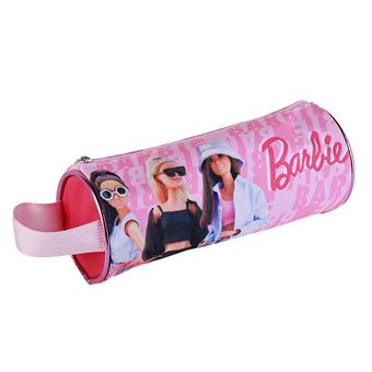 Estojo Redondo DAM Barbie Deluxe | Interior Totalmente Forrado e Personalizado | 22x8x8 cm | Rosa - 1