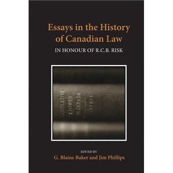 Essays In The History Of Canadian Law - 1