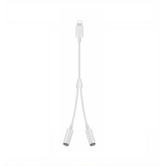 Adaptador Lightning para Fones para iPhone Zikko MH027 | 2 em 1 | 3,5 mm - Branco - 1