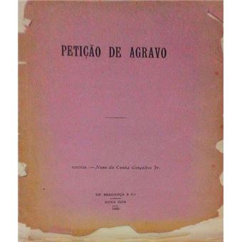 Petição de agravo. - 1