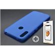 Conjunto com Película de Vidro Temperado e Capa Skyhe para Huawei Y7 2019 Gel Azul