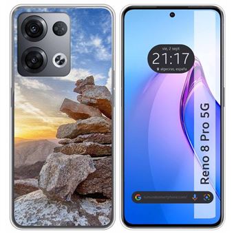 Capa Tumundosmartphone de silicone para Oppo Reno 8 Pro 5G design Desenhos do pôr do sol - 1