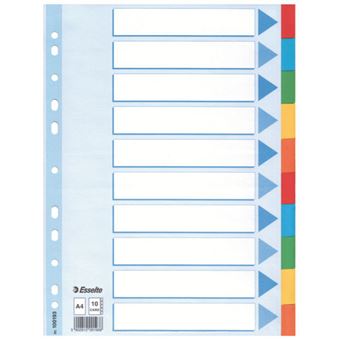 Índice de Tabulação em Branco Esselte Multicoloured Card Divider - 1