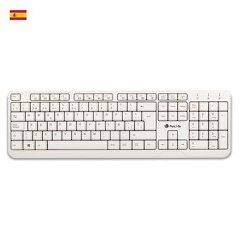 Teclado com Fios NGS Spike, QWERTY, ES | Idioma: Espanhol | Branco - 1