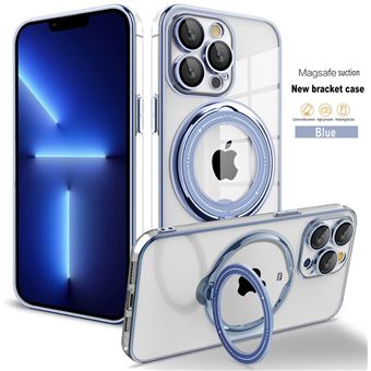 Capa V-REEL Magsafe TPU Telemóvel Galvanizada com Suporte Giratório para iPhone 12 ProMax - Azul - 1