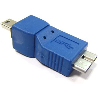 Adaptador BeMatik USB 3.0 para USB 2.0 Micro USB B Macho para Mini Macho - 1