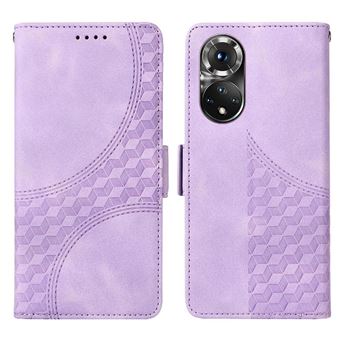 Capa FLOODKING para Honor 50 5G | Design Acolchoado | Couro PU Premium | Roxo - 1