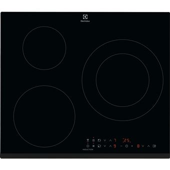 Placa de Indução Electrolux Placa de indução LIT60336 de 3 zonas e 60 cm | Elétrica | 59 cm | 3 Zonas | Preto - 1