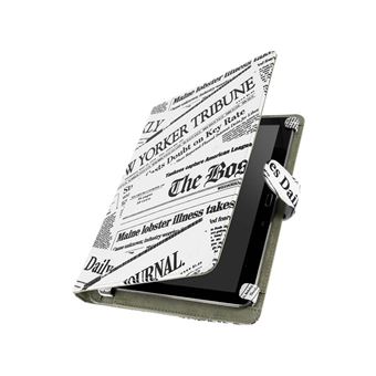 Capa Folio Akashi para Tablet 8'' | Padrão Newspaper - 1