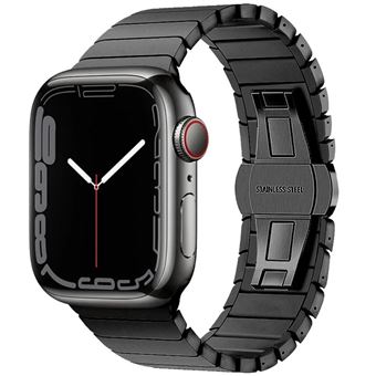 Bracelete titânio em Aço inox Antiimpacto para Apple Watch Series 10 42mm | Preto - 1