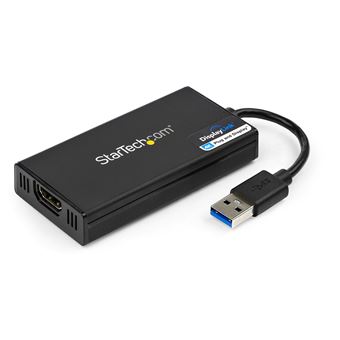 Adaptador Gráfico Usb StarTech.com Adaptador USB 3.0 para HDMI - Certificação DisplayLink - 4K 30HZ | Preto - 1
