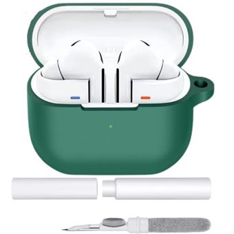 kit limpeza e Capa estojo silicone Antiimpacto para Samsung Galaxy Buds 3 pro | Verde - 1