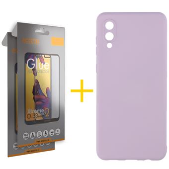 Conjunto 2 x Película de Vidro Full + Capa para Samsung A02 | Silicone Líquido - Roxo - 1