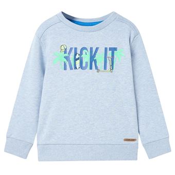 Sweatshirt para Criança vidaXL | Azul-Suave Mesclado | 9 - 10 Anos - 1