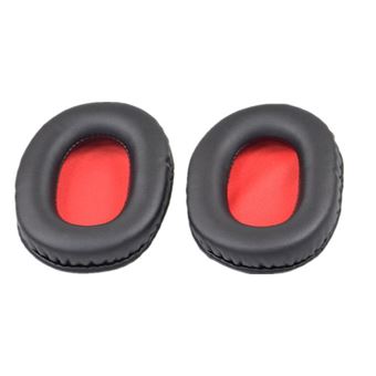 Almofadas de Substituição HSMY para Auscultadores AudioTechnica ATH-AX1iS - Preto e Vermelho - 1